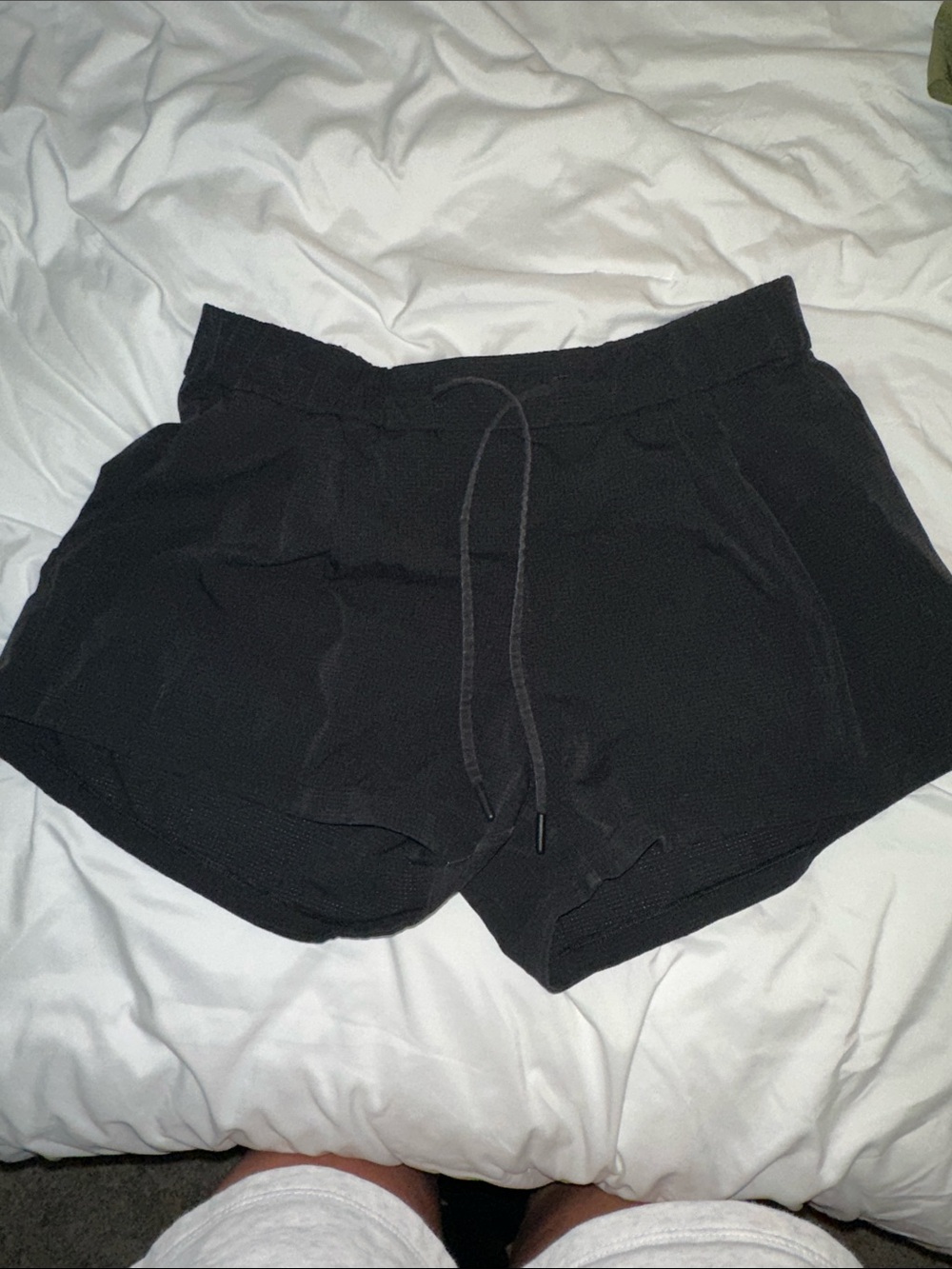 Women's lululemon Black Athletic Drawstring Shorts